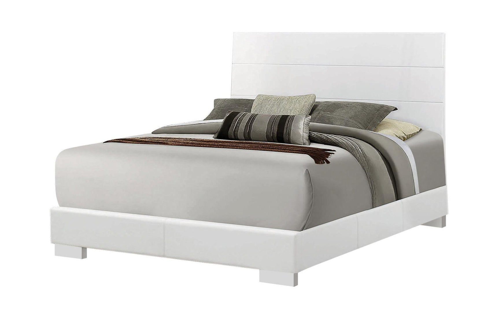 Felicity 5-Drawer Chest Glossy White - Ella Furniture