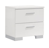 Felicity 9-Drawer Vanity Desk With Lighted Mirror Glossy White - Ella Furniture