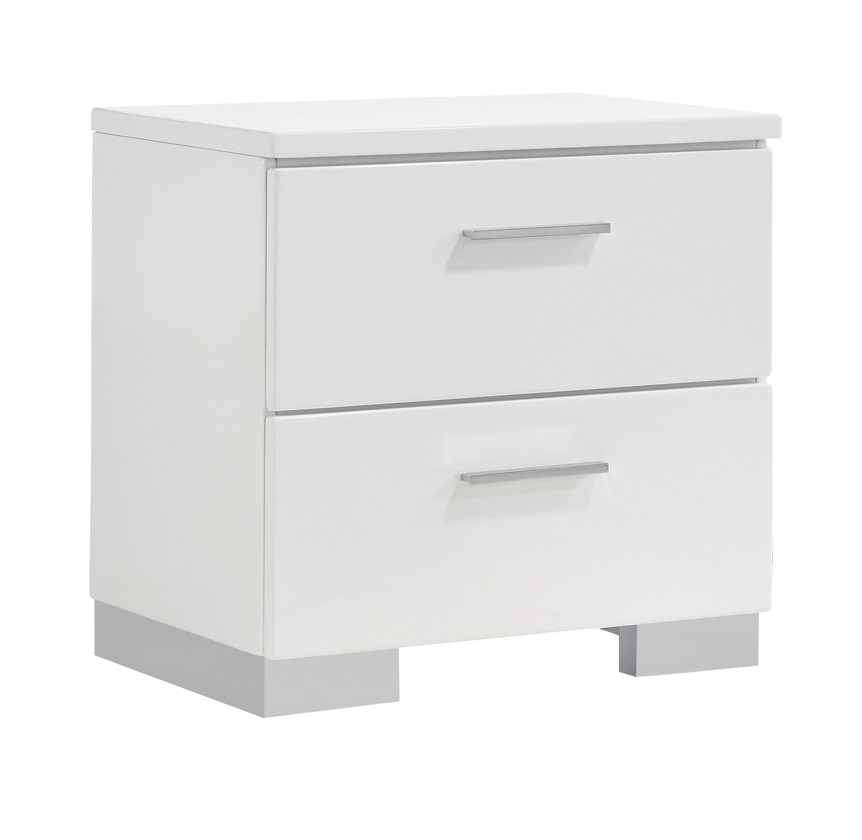 Felicity 9-Drawer Vanity Desk With Lighted Mirror Glossy White - Ella Furniture