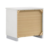 Felicity 2-Drawer Nightstand Glossy White - Ella Furniture