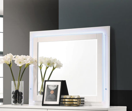 Felicity Neutral White LED Mirror - Ella Furniture