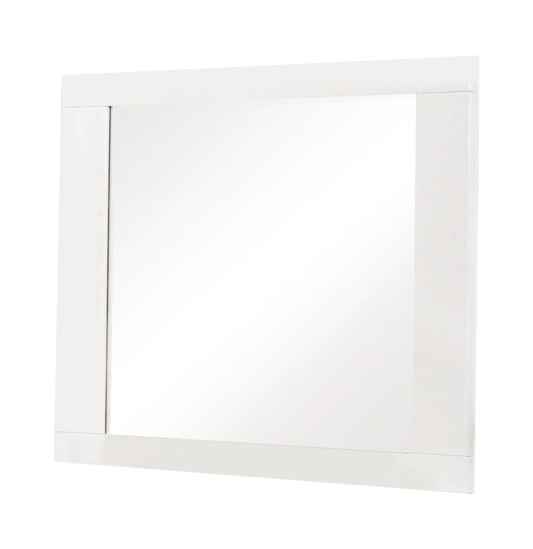 Felicity Rectangle Dresser Mirror Glossy White - Ella Furniture