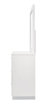 Felicity Rectangle Dresser Mirror Glossy White - Ella Furniture