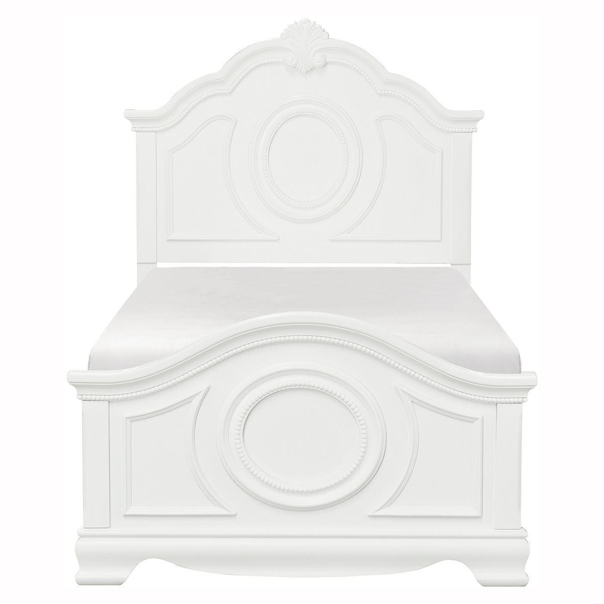 Lucida White Modern Contemporary Traditional Wood And Engineered Wood Twin Bed - Ella Furniture