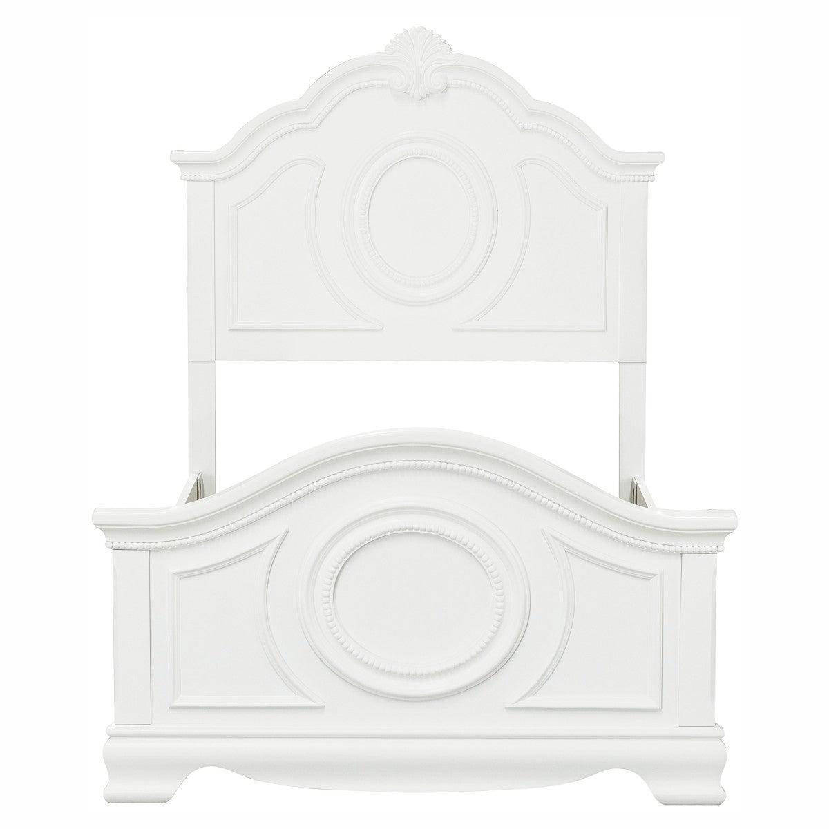 Lucida White Modern Contemporary Traditional Wood And Engineered Wood Twin Bed - Ella Furniture