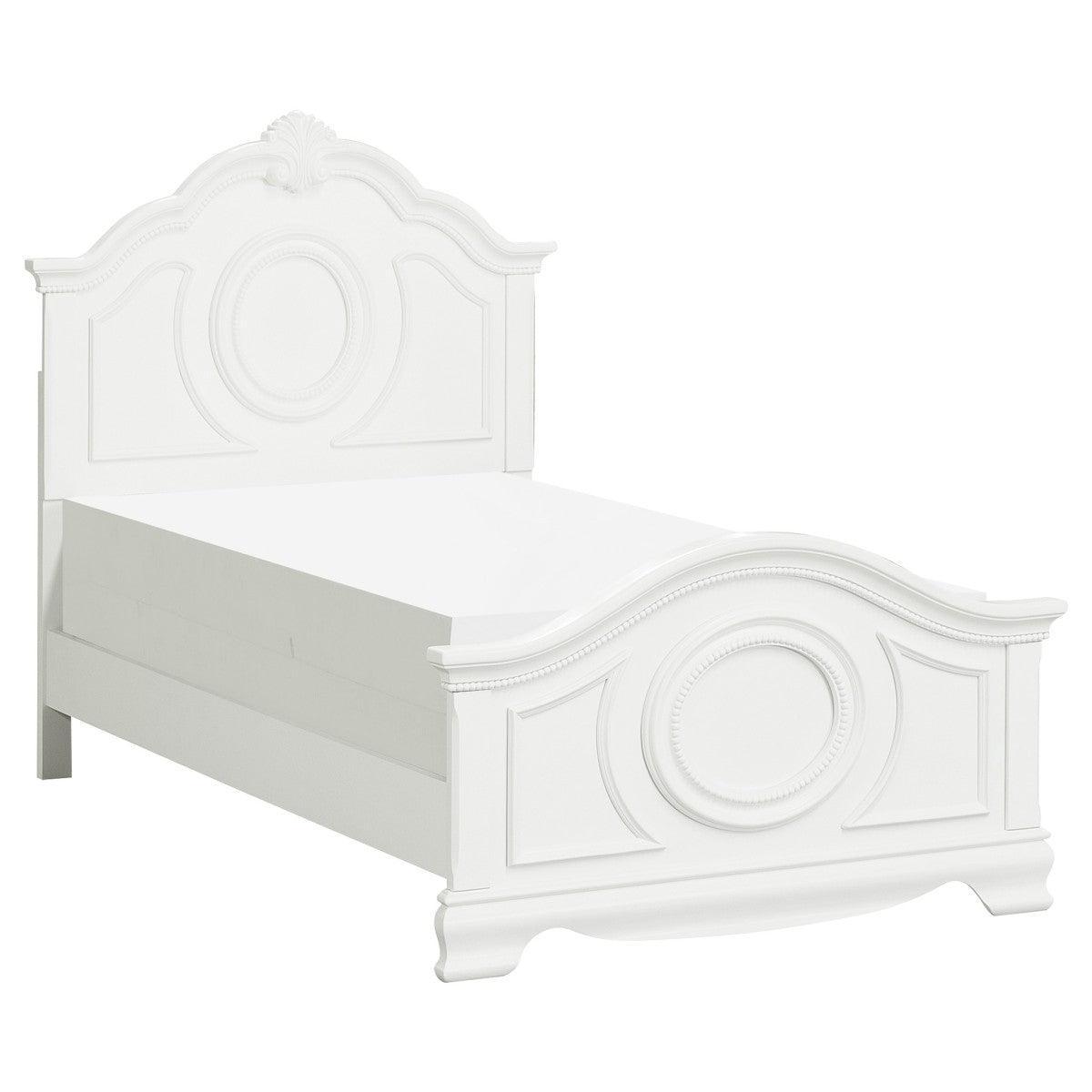 Lucida White Modern Contemporary Traditional Wood And Engineered Wood Full Bed - Ella Furniture
