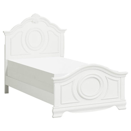 Lucida White Modern Contemporary Traditional Wood And Engineered Wood Twin Bed - Ella Furniture