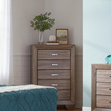 Kauffman Queen Storage Bed Washed Taupe - Ella Furniture