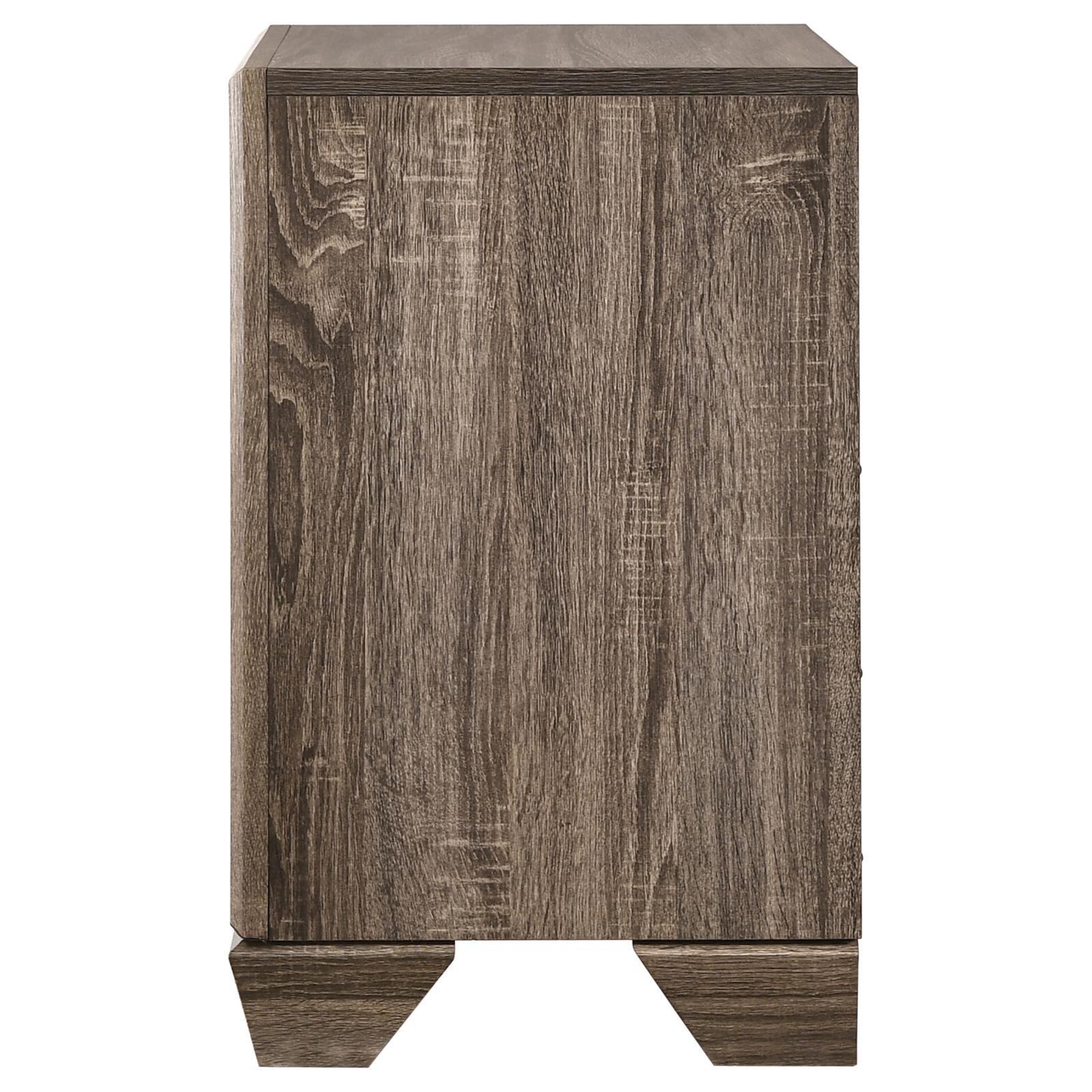 Kauffman 2-Drawer Nightstand Washed Taupe - Ella Furniture