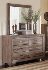 Kauffman Eastern King Panel Bed Washed Taupe - Ella Furniture