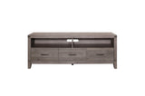 Woodrow Dark Modern Contemporary Traditional Metal Weathered Wood Storage Tv Console - Ella Furniture