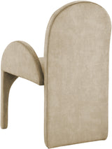 Summer Beige Velvet Dining Arm Chair - Ella Furniture