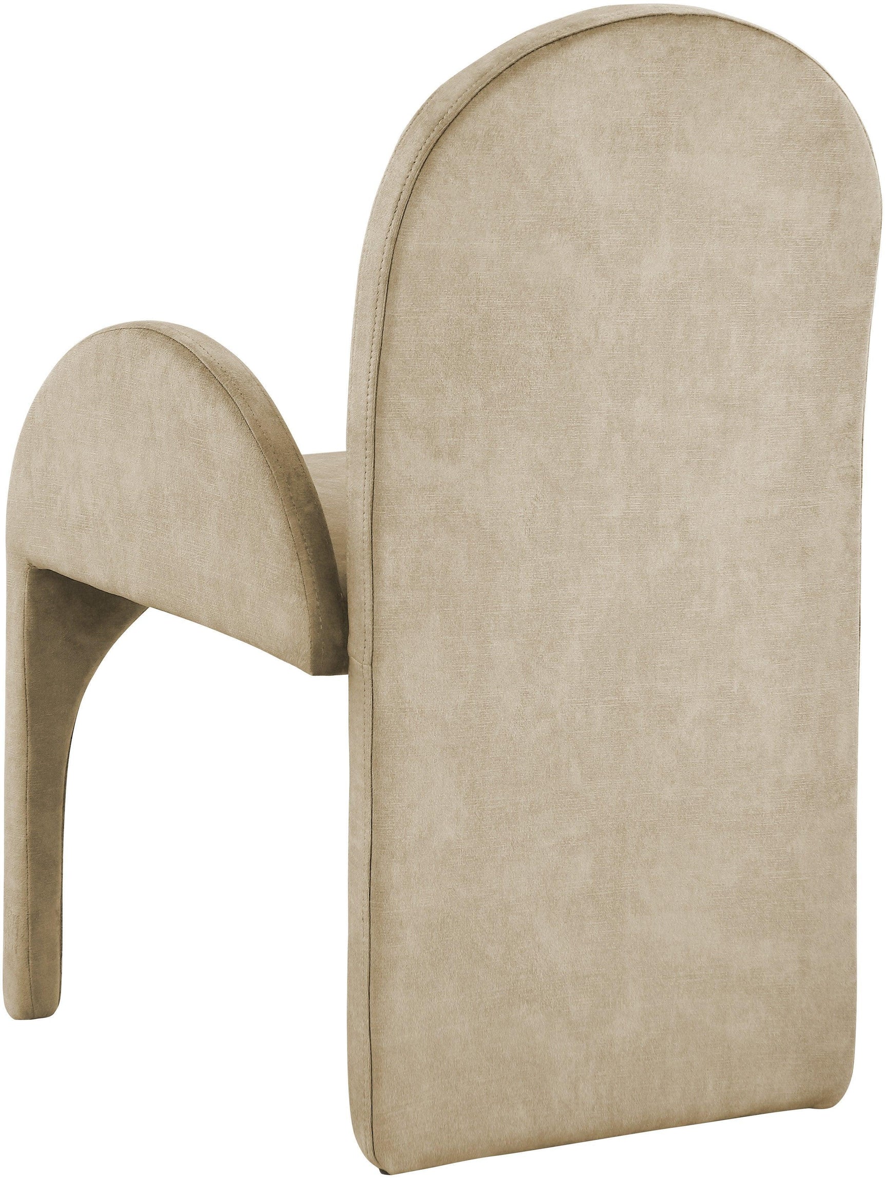 Summer Beige Velvet Dining Arm Chair - Ella Furniture