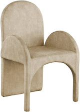 Summer Beige Velvet Dining Arm Chair - Ella Furniture