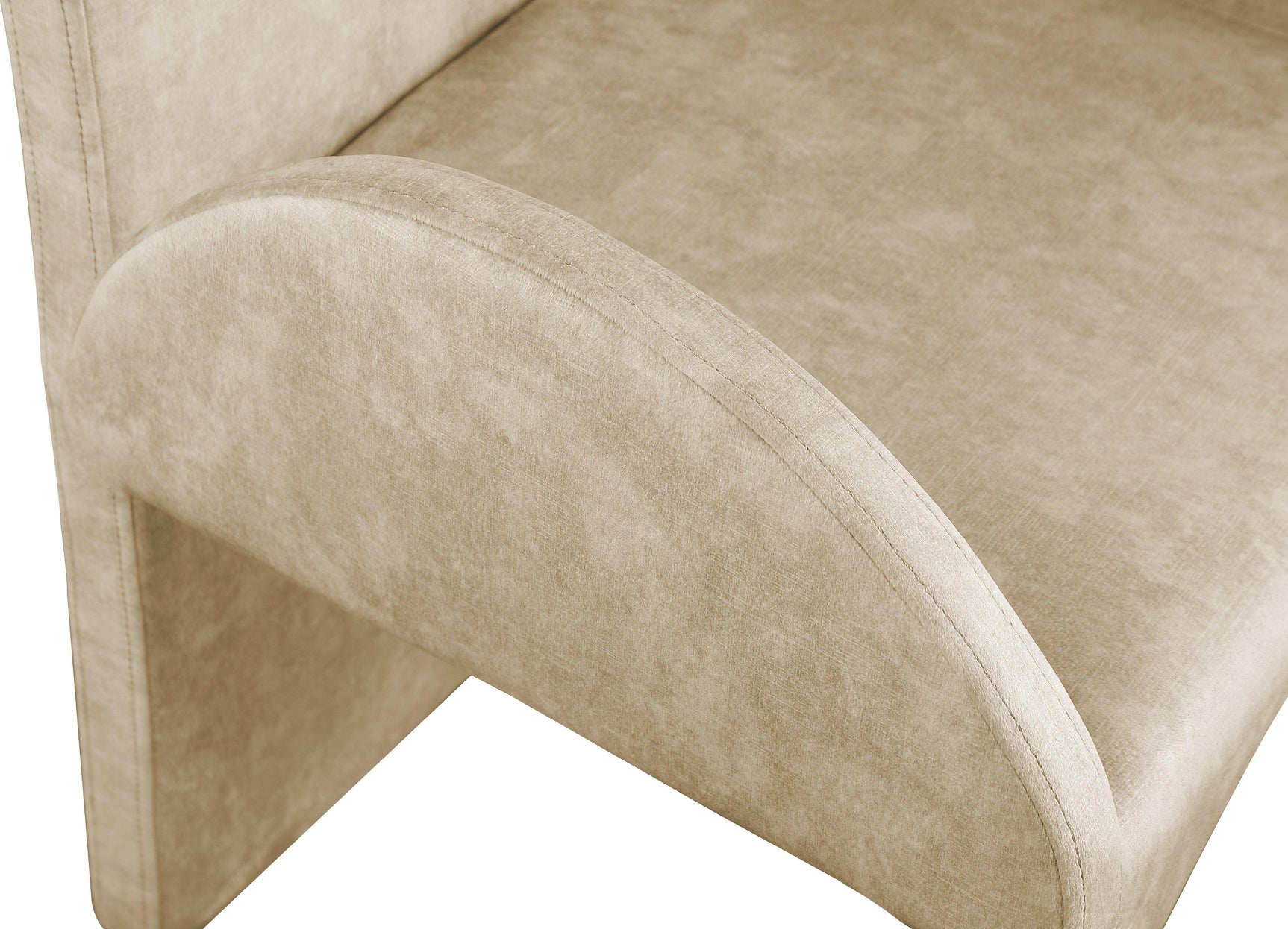 Summer Beige Velvet Dining Arm Chair - Ella Furniture