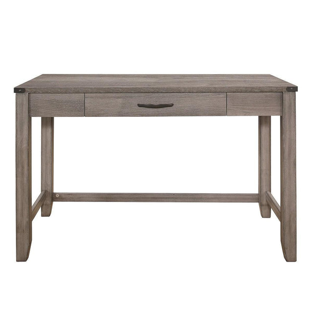 Woodrow Brownish Gray Finish Modern Sleek Premium Melamine Board Writing Desk 1 Dovetail Drawer - Ella Furniture
