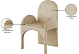 Summer Beige Velvet Dining Arm Chair - Ella Furniture