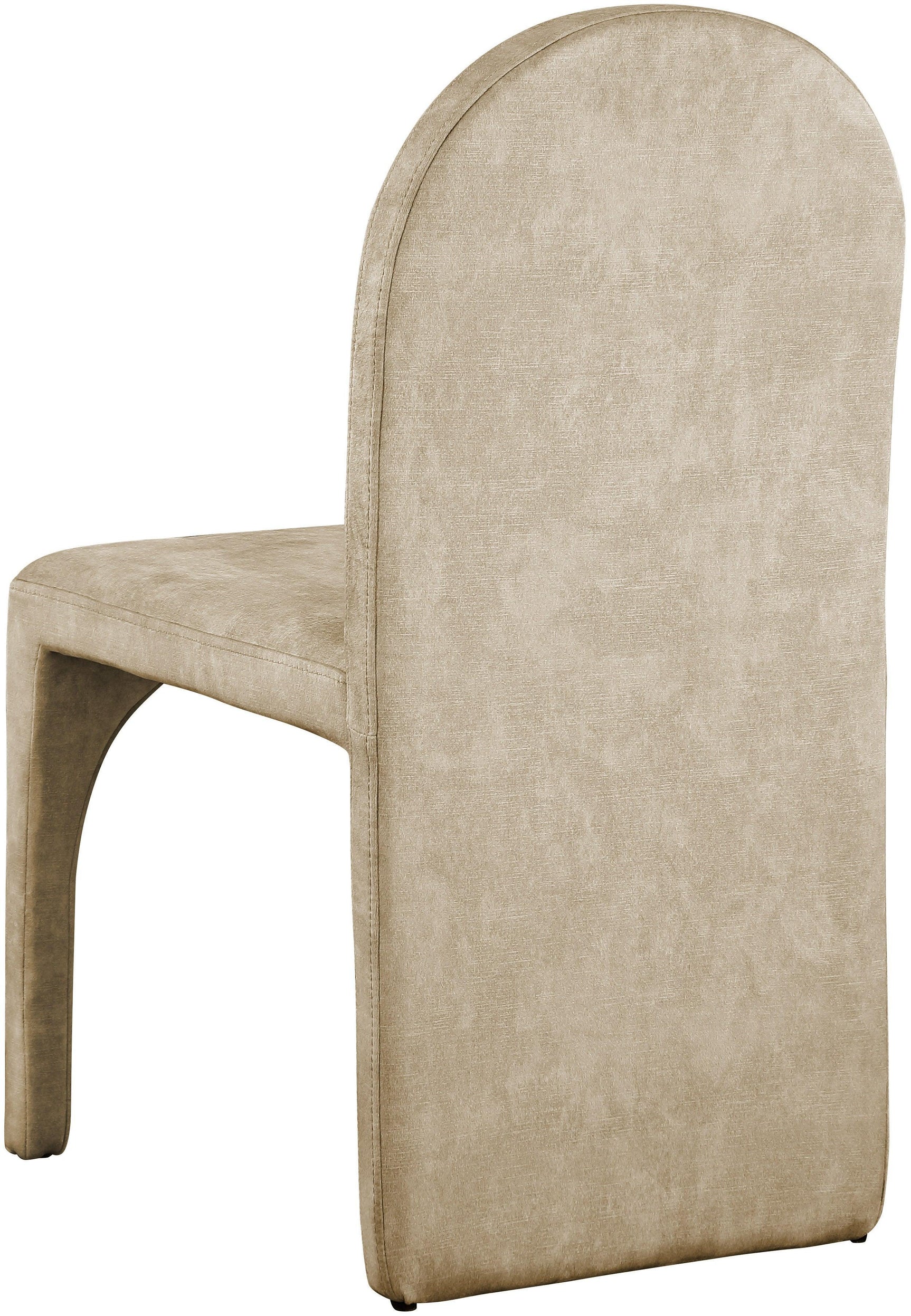 Summer Beige Velvet Dining Side Chair - Ella Furniture