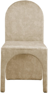 Summer Beige Velvet Dining Side Chair - Ella Furniture