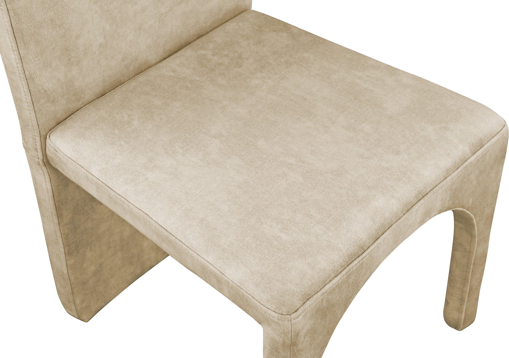Summer Beige Velvet Dining Side Chair - Ella Furniture