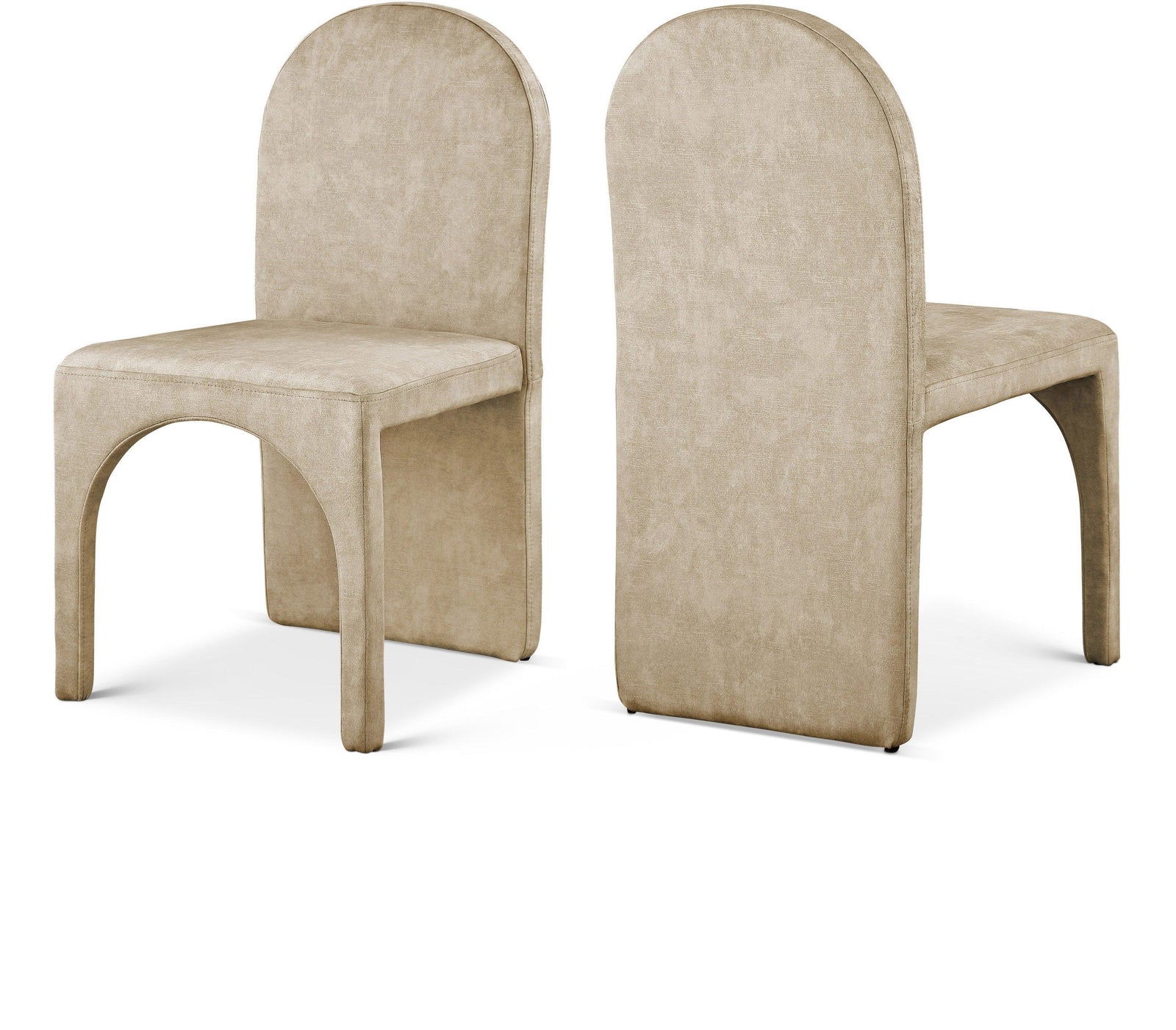 Summer Beige Velvet Dining Side Chair - Ella Furniture