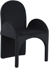 Summer Black Velvet Dining Arm Chair - Ella Furniture