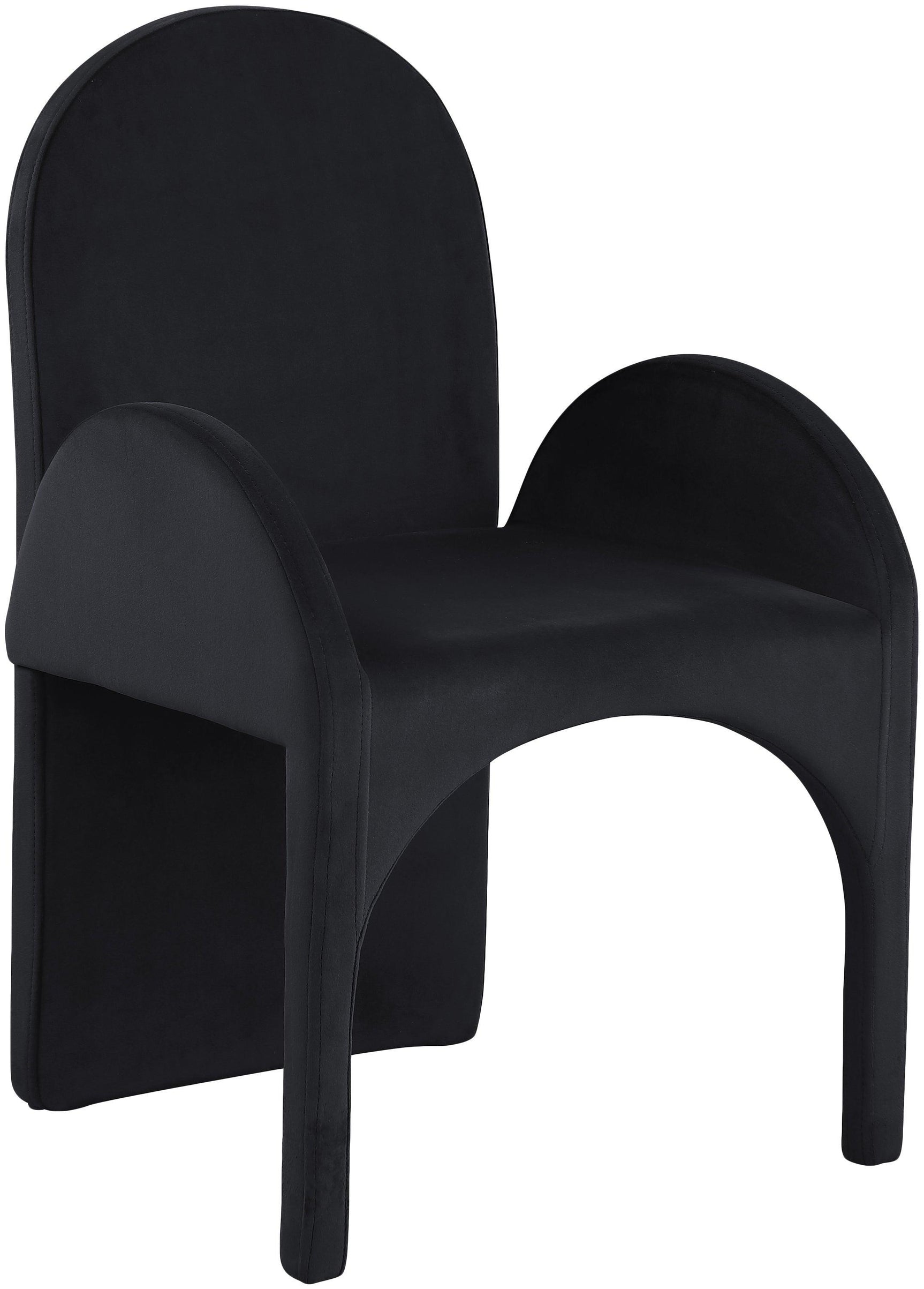 Summer Black Velvet Dining Arm Chair - Ella Furniture