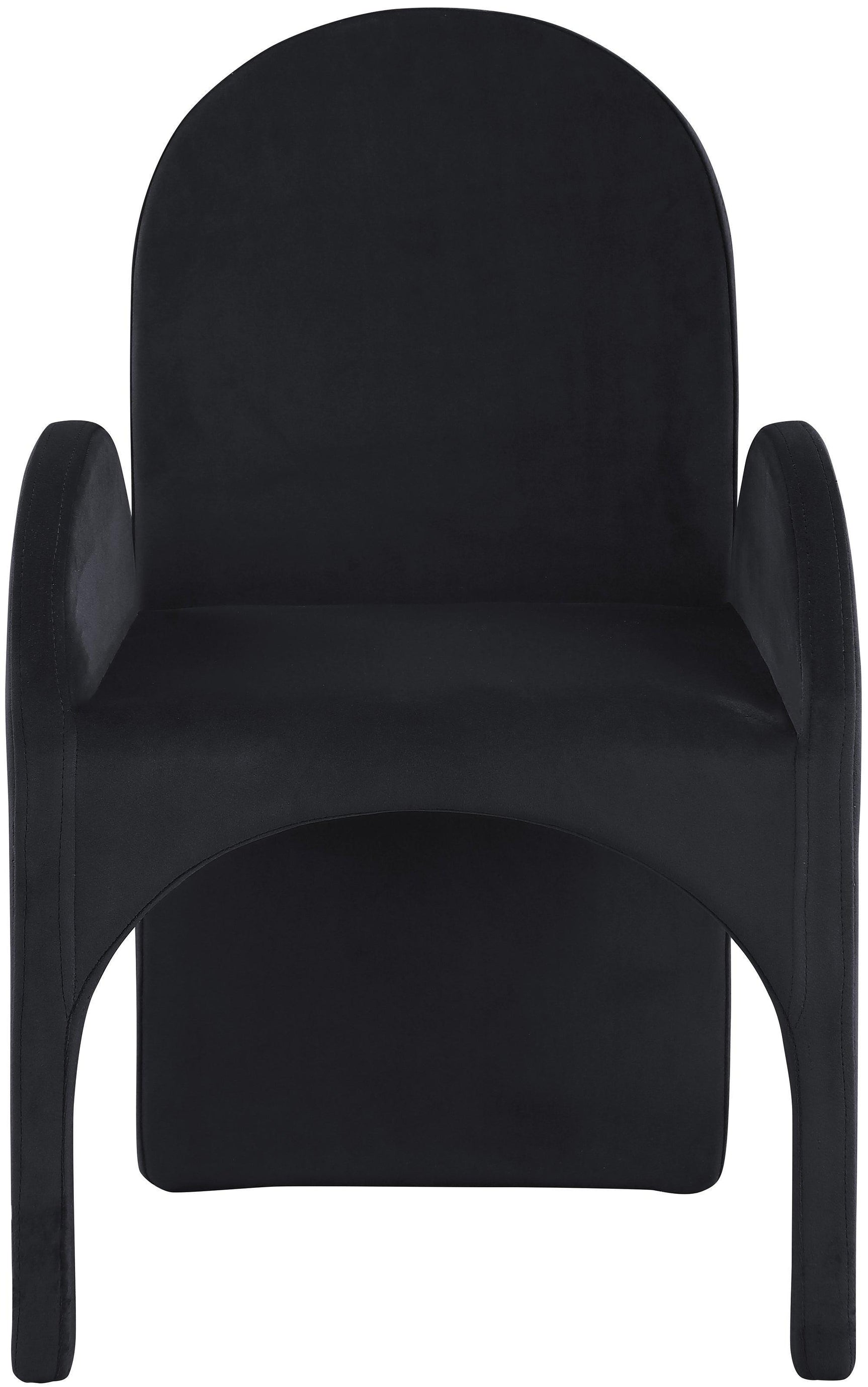 Summer Black Velvet Dining Arm Chair - Ella Furniture