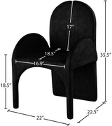 Summer Black Velvet Dining Arm Chair - Ella Furniture