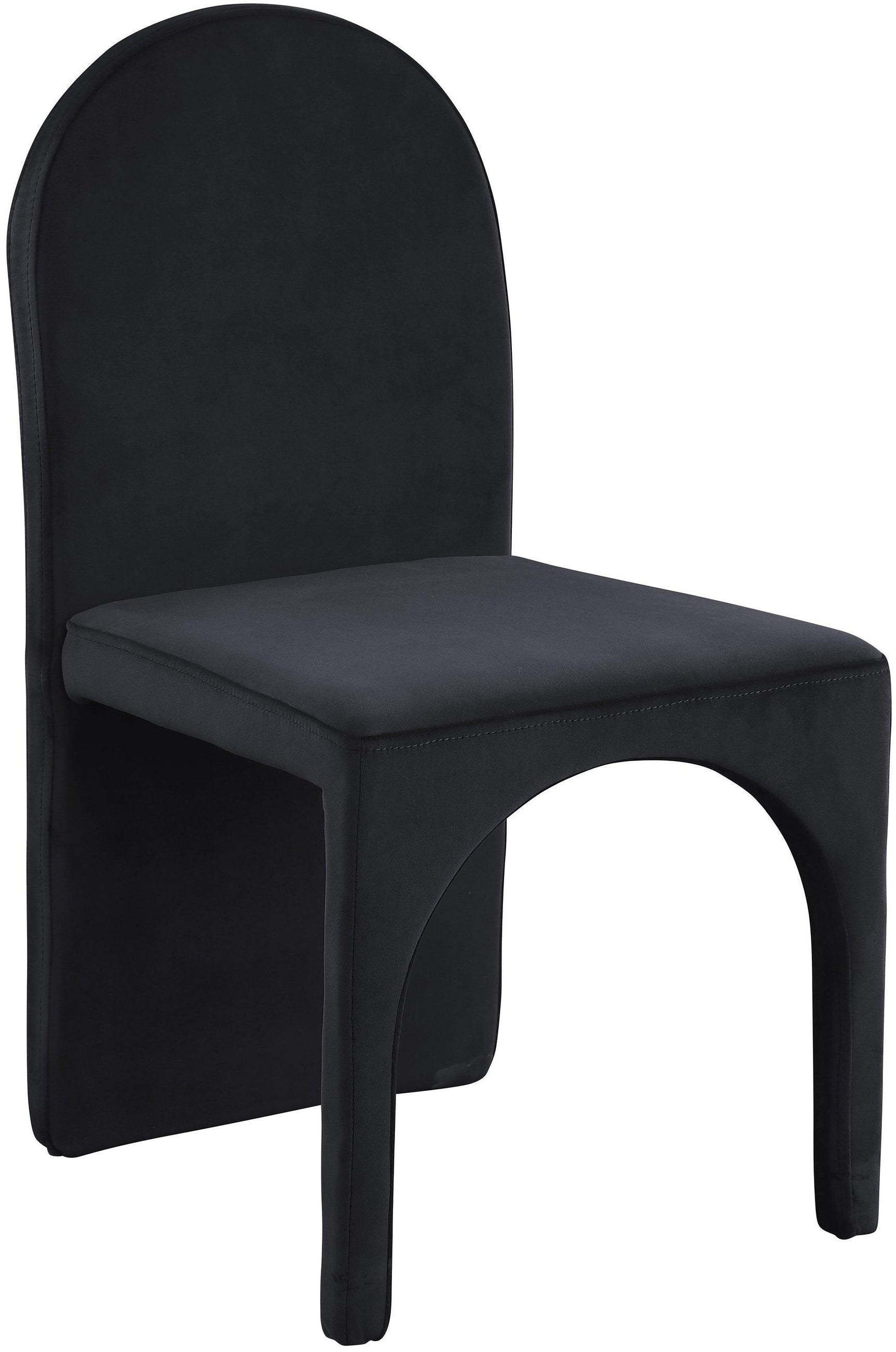 Summer Black Velvet Dining Side Chair - Ella Furniture