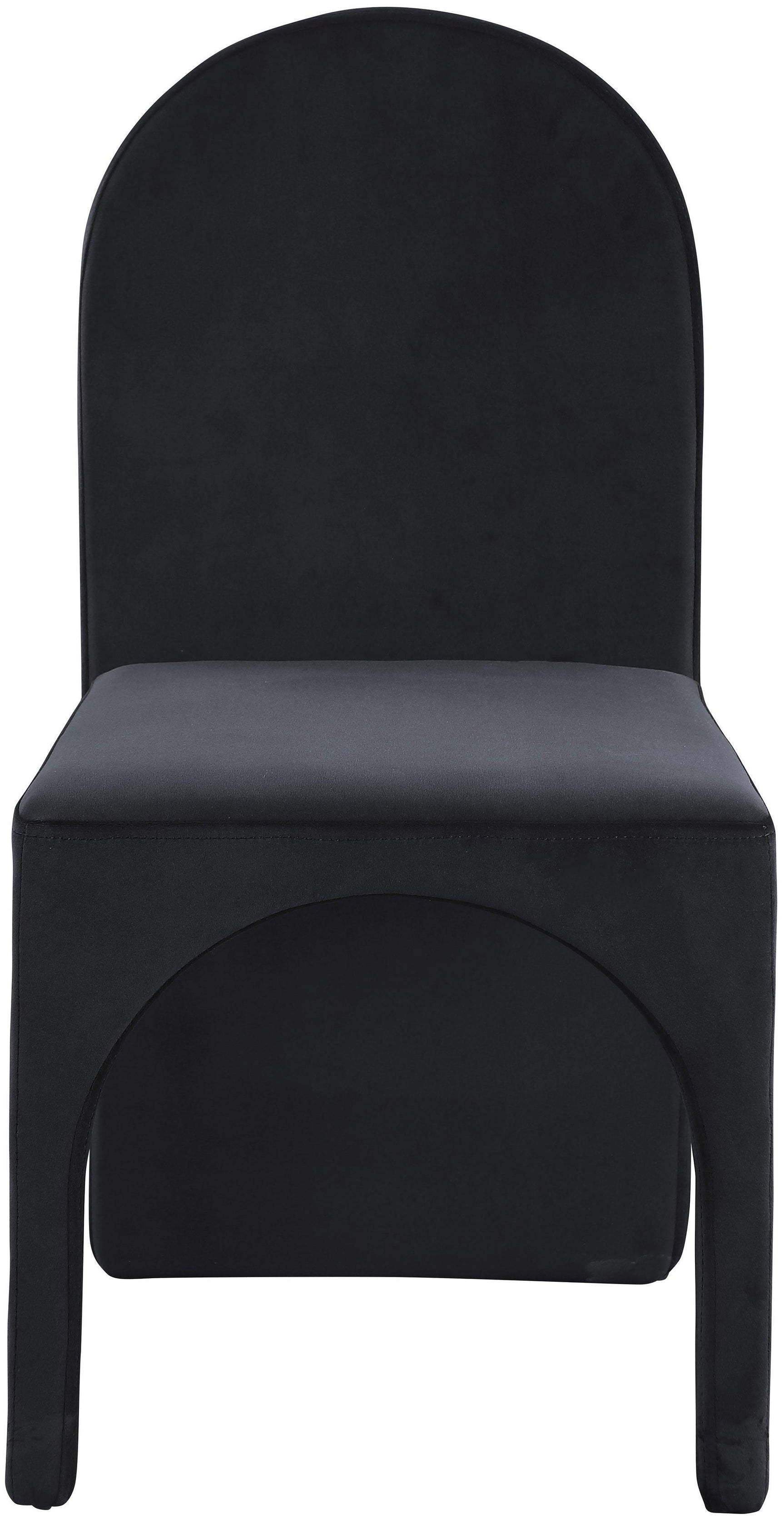 Summer Black Velvet Dining Side Chair - Ella Furniture