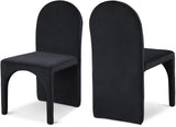 Summer Black Velvet Dining Side Chair - Ella Furniture