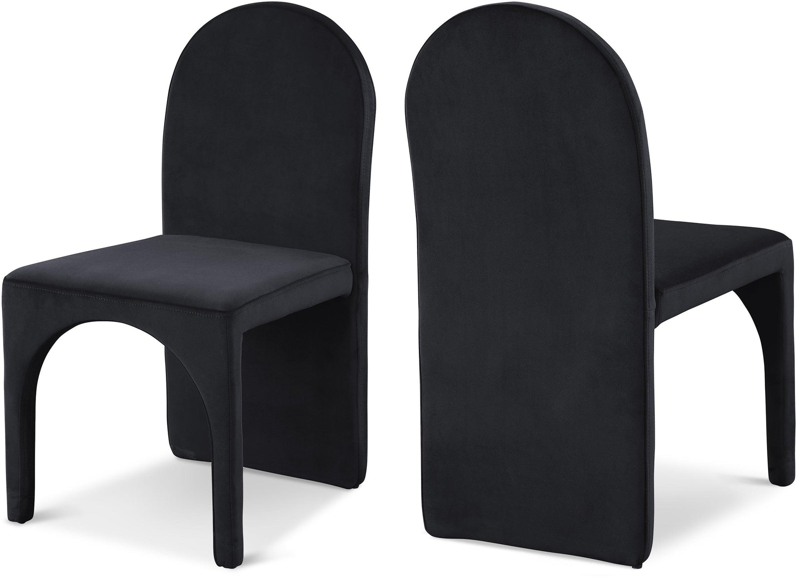 Summer Black Velvet Dining Side Chair - Ella Furniture