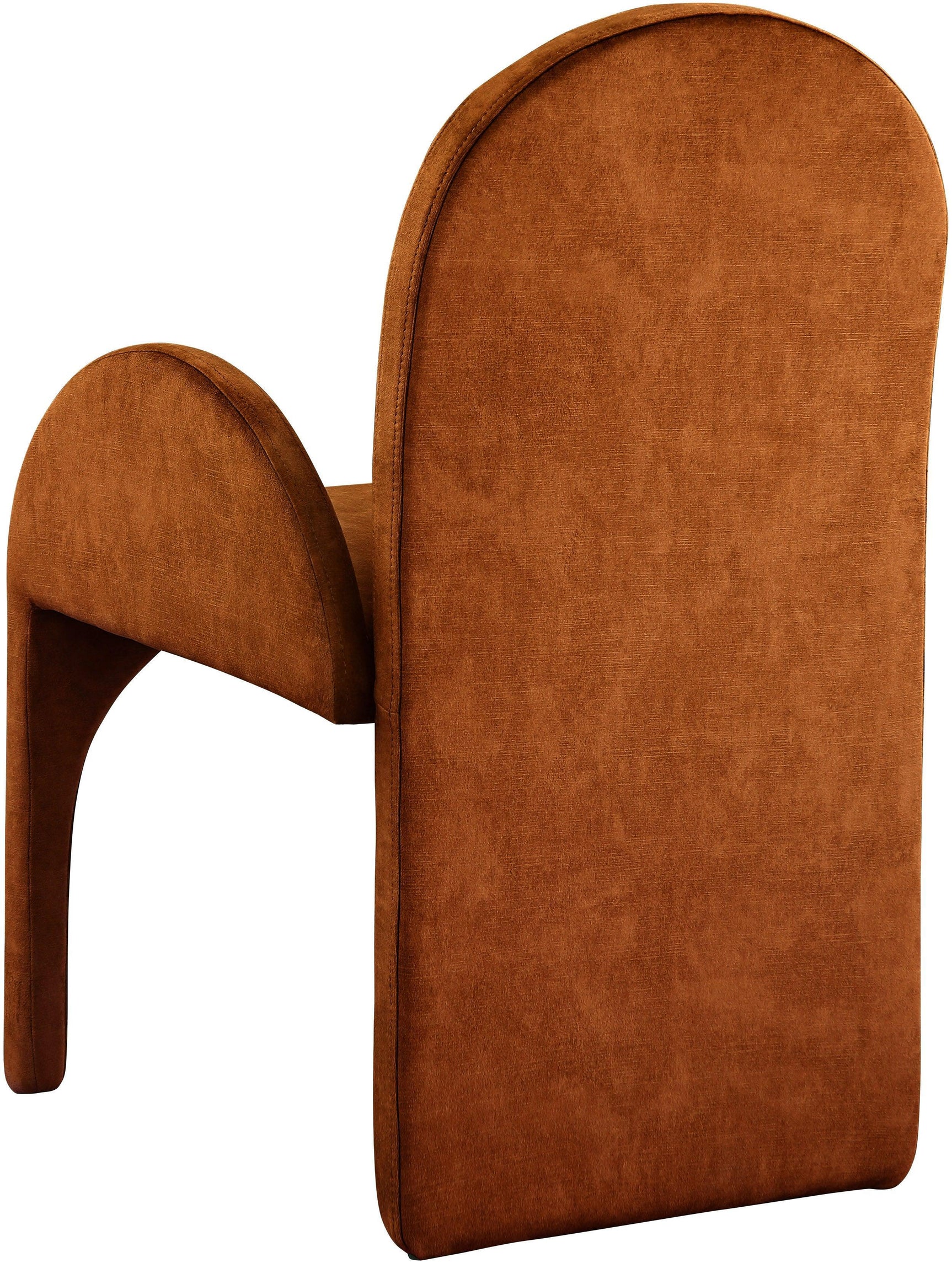 Summer Cognac Velvet Dining Arm Chair - Ella Furniture