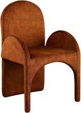Summer Cognac Velvet Dining Arm Chair - Ella Furniture