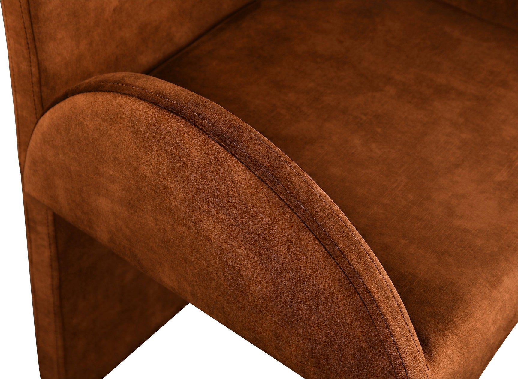 Summer Cognac Velvet Dining Arm Chair - Ella Furniture