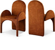 Summer Cognac Velvet Dining Arm Chair - Ella Furniture