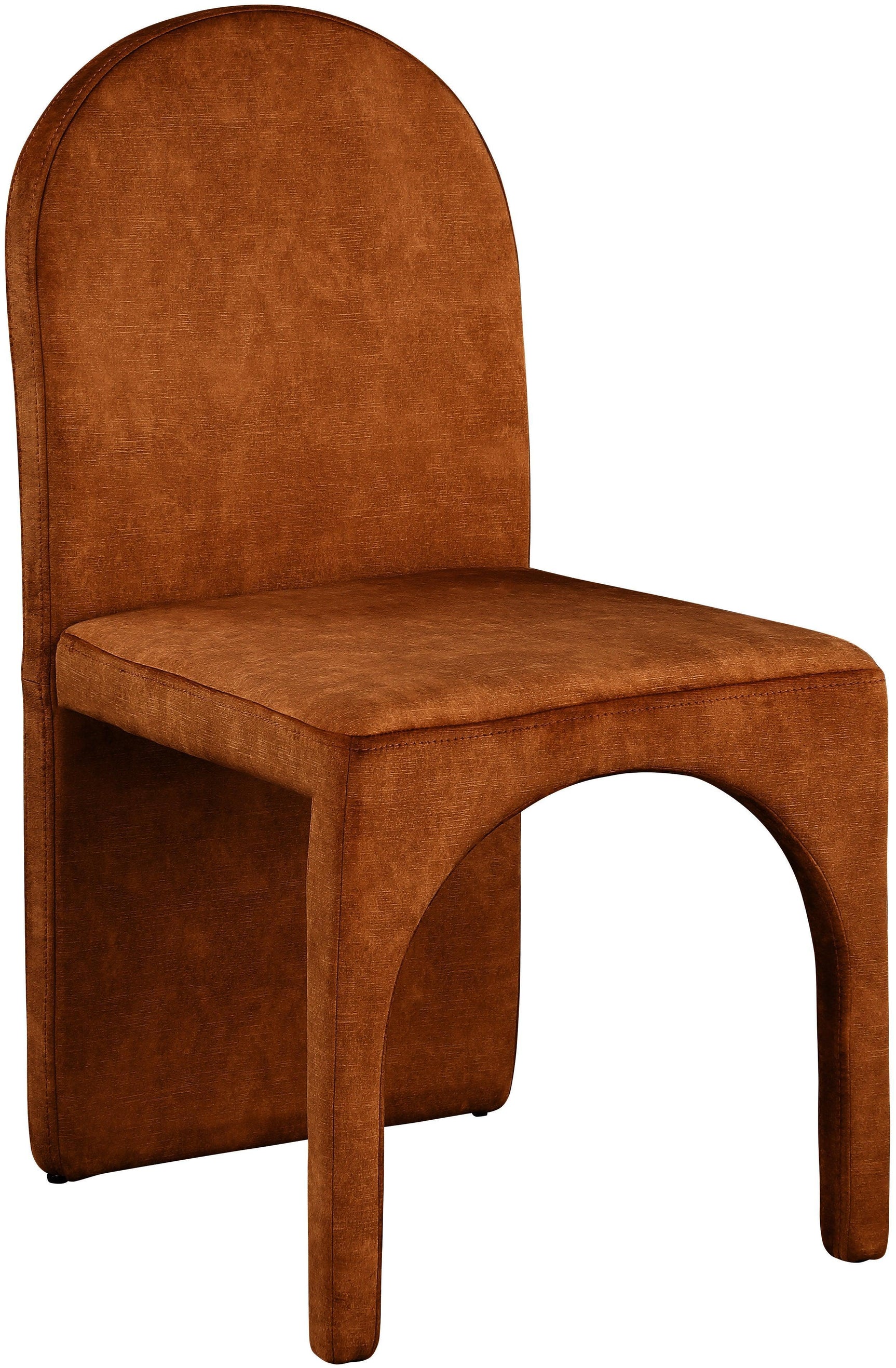 Summer Cognac Velvet Dining Side Chair - Ella Furniture