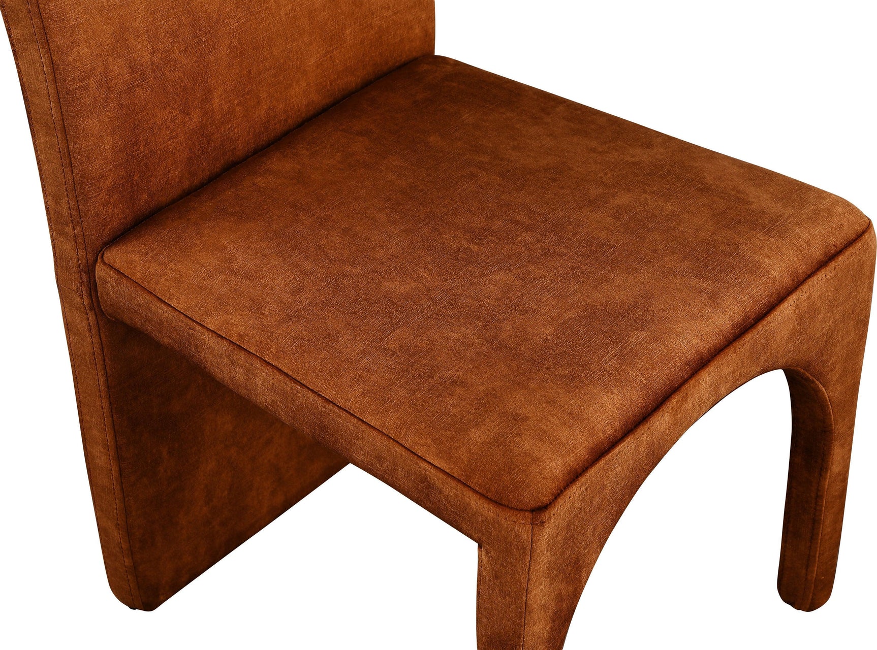 Summer Cognac Velvet Dining Side Chair - Ella Furniture