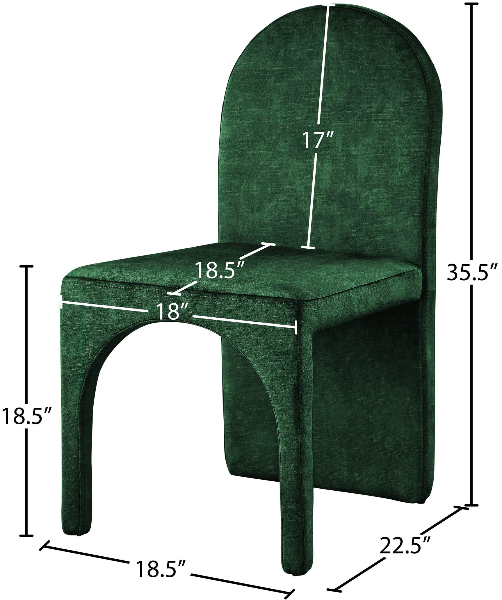Summer Green Velvet Dining Side Chair - Ella Furniture
