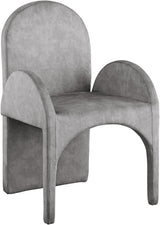Summer Grey Velvet Dining Arm Chair - Ella Furniture