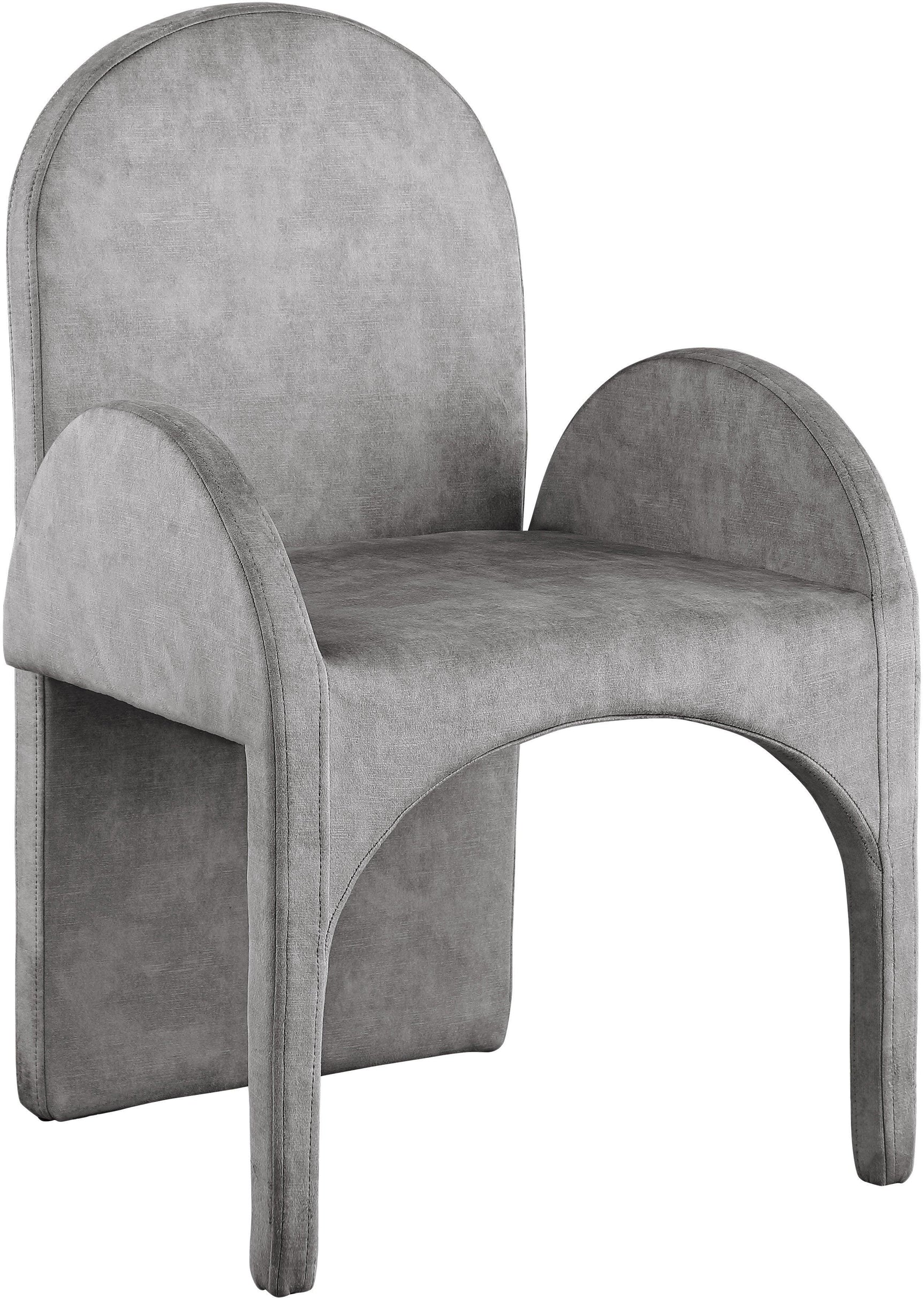 Summer Grey Velvet Dining Arm Chair - Ella Furniture
