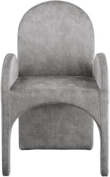 Summer Grey Velvet Dining Arm Chair - Ella Furniture