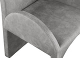 Summer Grey Velvet Dining Arm Chair - Ella Furniture