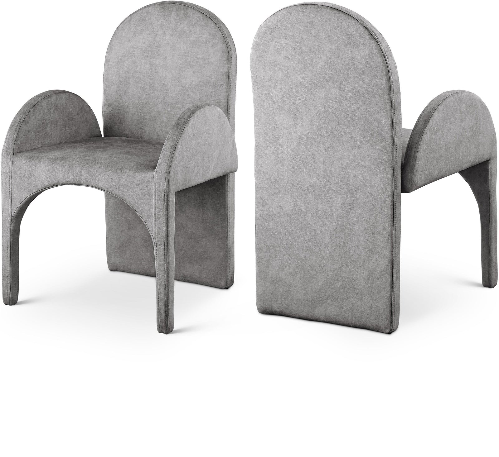 Summer Grey Velvet Dining Arm Chair - Ella Furniture