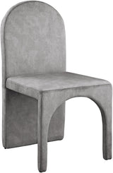 Summer Grey Velvet Dining Side Chair - Ella Furniture
