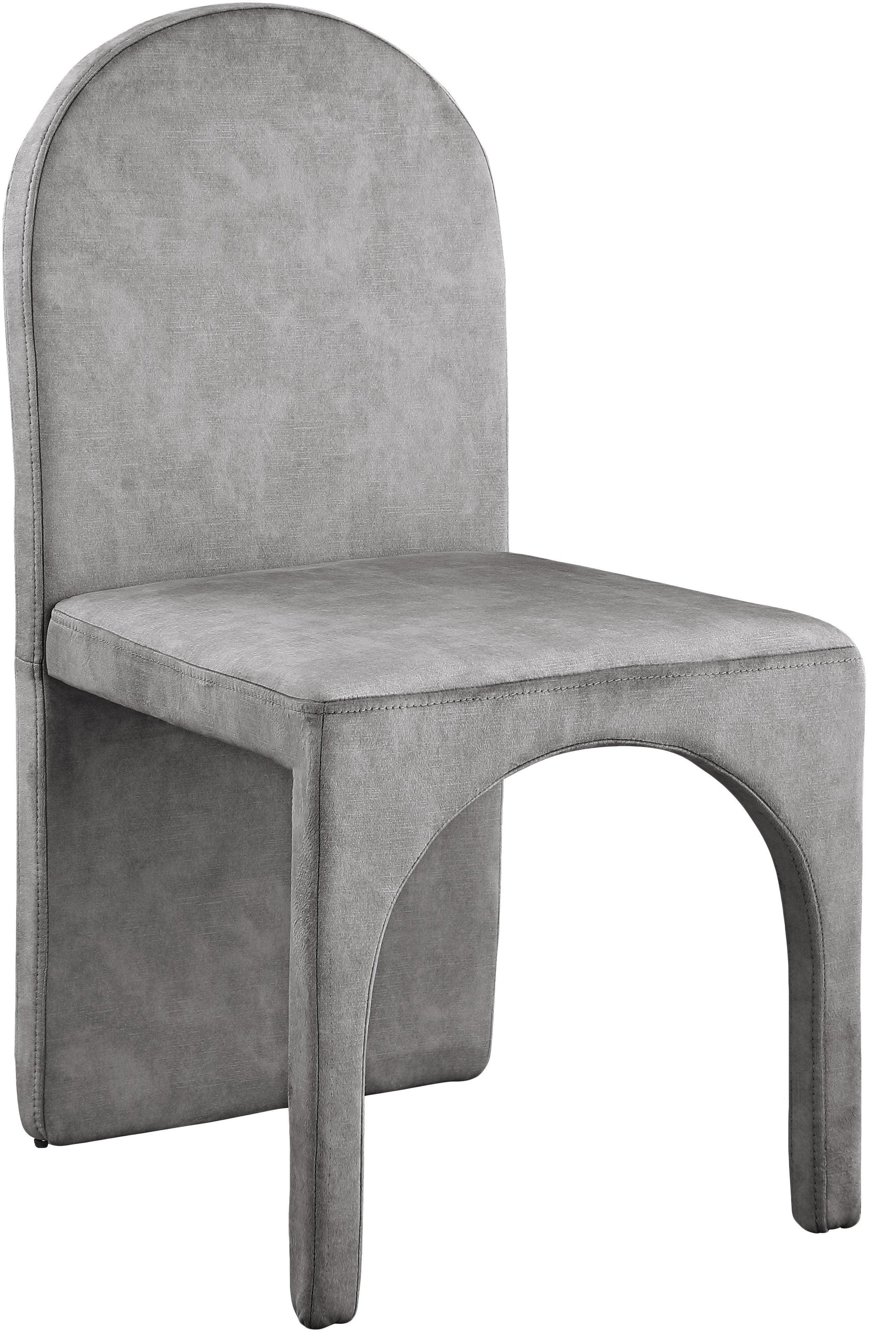 Summer Grey Velvet Dining Side Chair - Ella Furniture