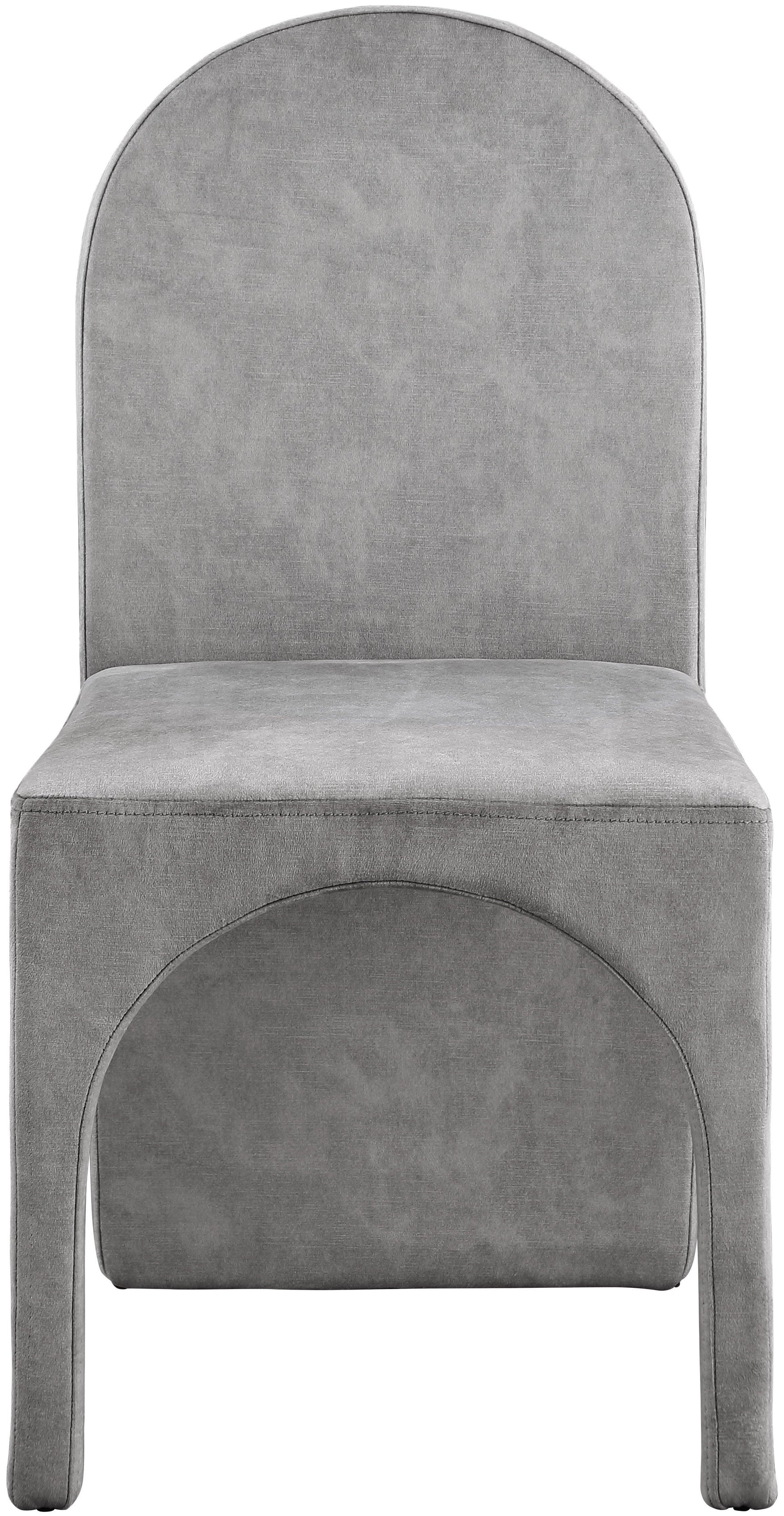 Summer Grey Velvet Dining Side Chair - Ella Furniture