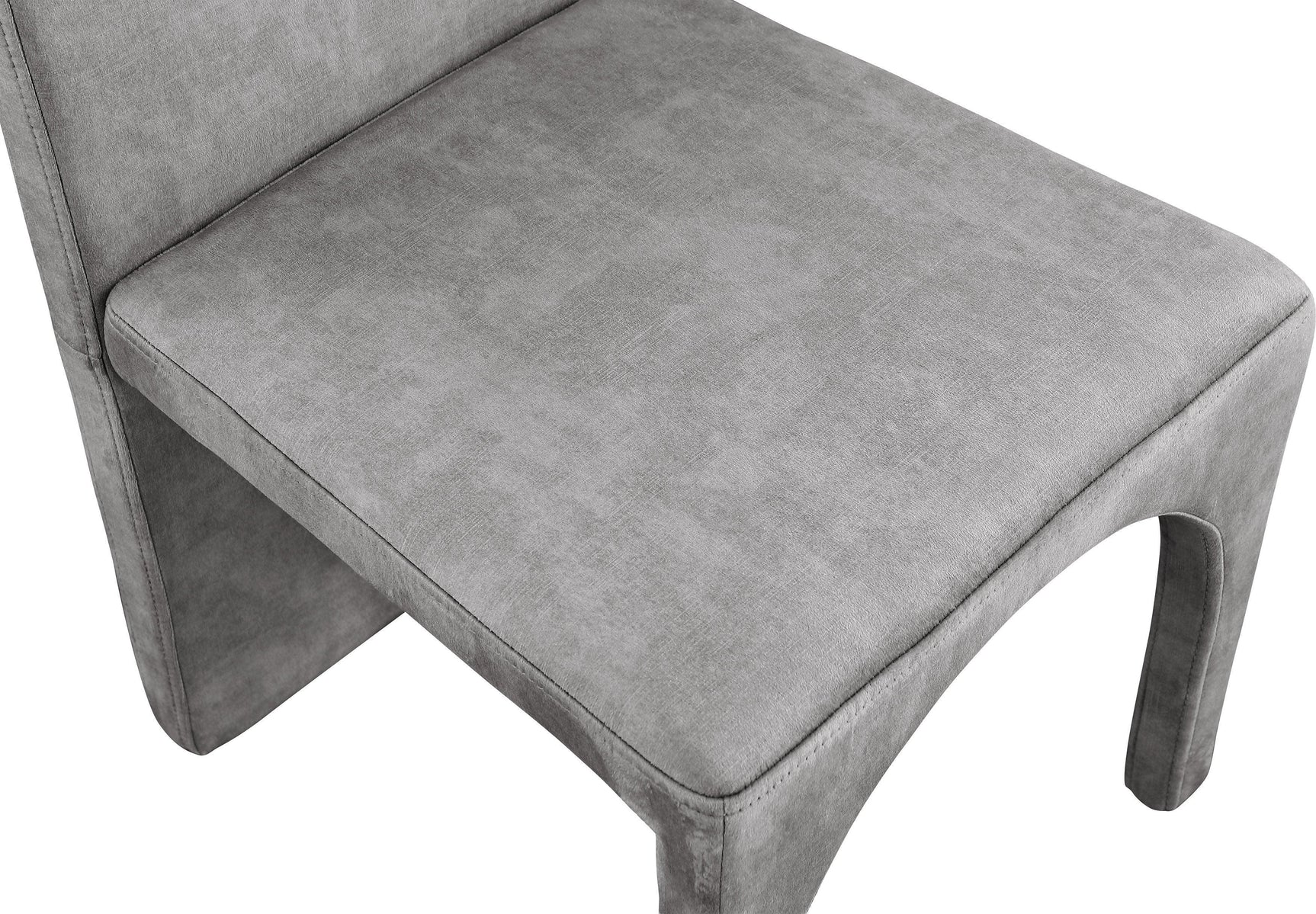 Summer Grey Velvet Dining Side Chair - Ella Furniture