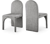 Summer Grey Velvet Dining Side Chair - Ella Furniture